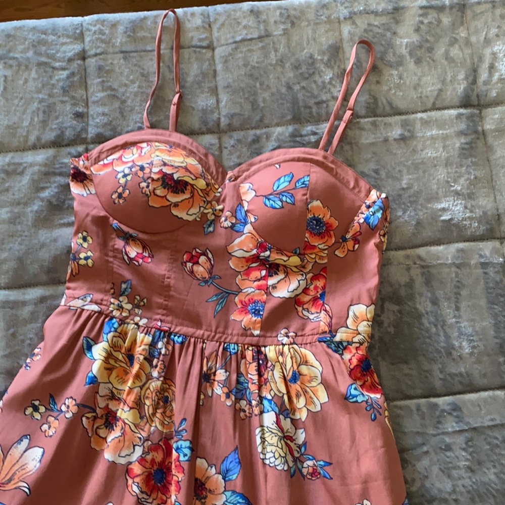 Mauve floral jumpsuit